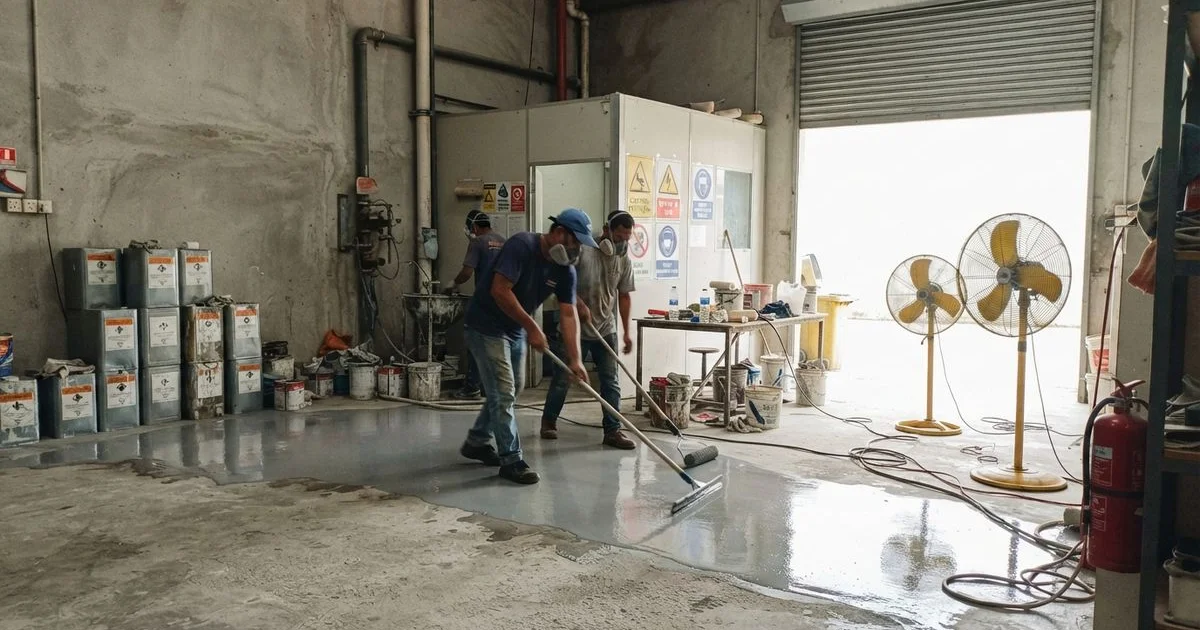 Epoxy flooring fumes and indoor air safety: what to know before a job